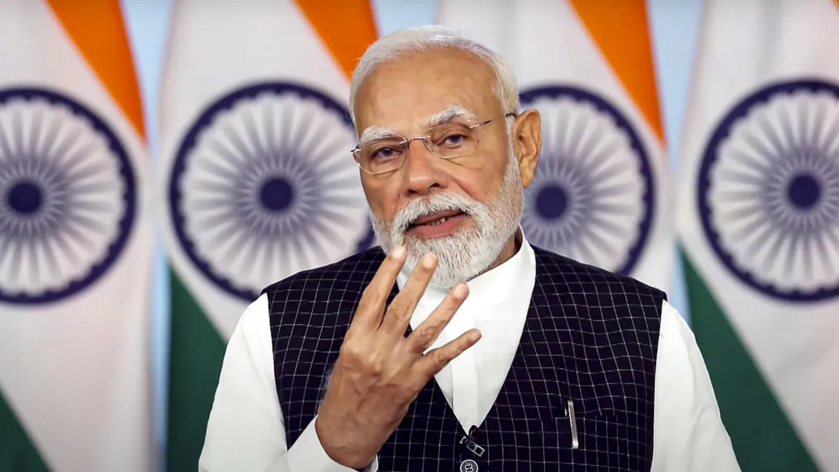 India economy growth, Narendra Modi speech, India third largest economy, GST reform India, India electric vehicle export, Indian fiscal deficit, India macroeconomic stability, India investment market, India inflation control"/>