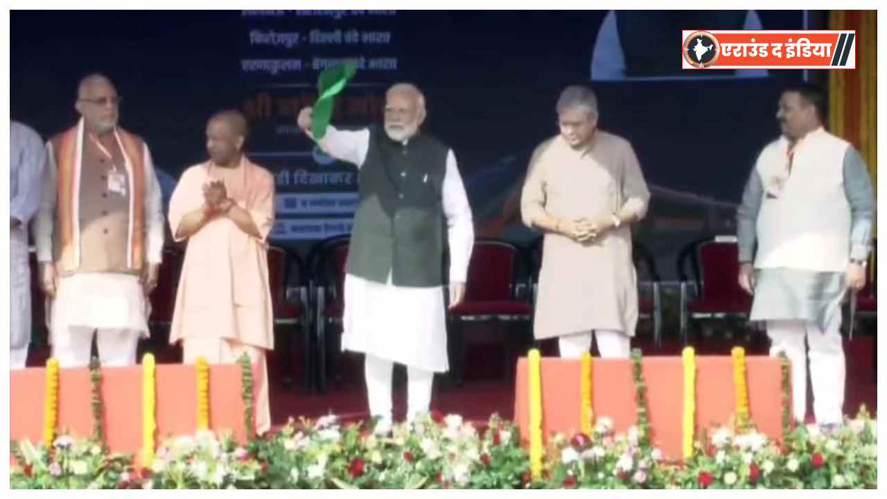 PM Modi flags off Vande Bharat trains,Vande Bharat Express Varanasi to Khajuraho,New Vande Bharat trains 2025,Vande Bharat train inauguration by Modi,Vande Bharat connectivity Uttar Pradesh,India high-speed trains news,Indian Railways Vande Bharat routes,Vande Bharat for tourism and business,Vande Bharat in South and North India ,Khaj