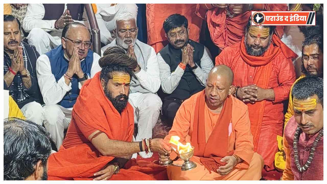 Yogi Adityanath Ganga puja,CM Yogi Prayagraj visit,Magh Mela preparations 2025,Triveni Sangam Aarti,Bade Hanuman Mandir Prayagraj,Yogi Adityanath religious programs,Prayagraj Mela inspection,Ganga Aarti by CM Yogi,Hanuman Corridor Prayagraj,Uttar Pradesh CM temple visit,Yogi Adityanath rituals Prayagraj