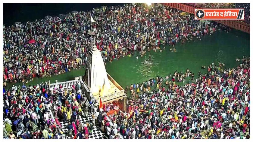 Mauni Amavasya Haridwar,Holy dip in Ganga Haridwar,Haridwar Ganga snan Mauni Amavasya,Hindu religious festival Haridwar,Pilgrims gather at Har Ki Pauri,Mauni Amavasya significance,Ganga snan festival Uttarakhand,Haridwar religious news